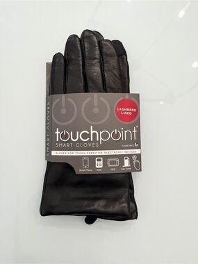 NWT Fownes Brothers Touchpoint Smart Gloves in classic black, Size Large